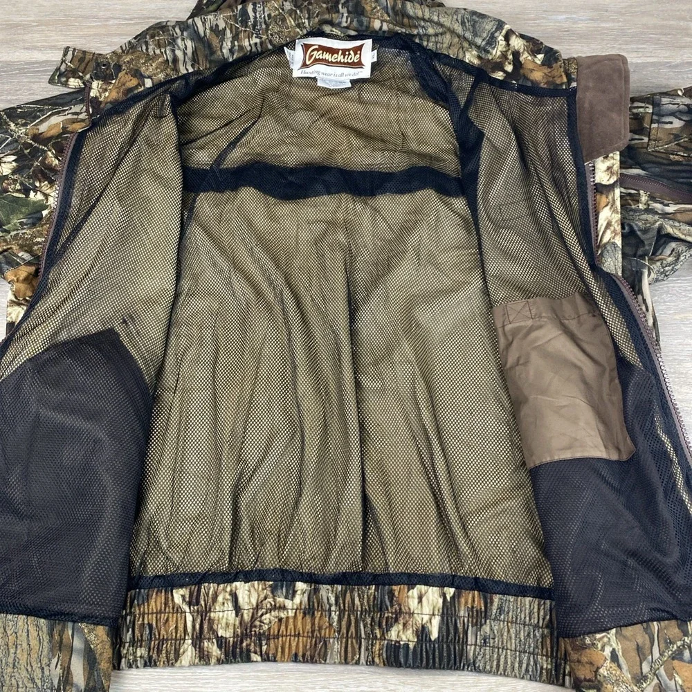 Gamehide‎ Hush Hide Mossy Oak Camouflage Hunting Zip Up Jacket Men's Size XL - Picture 11 of 16